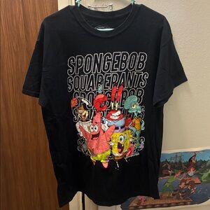 SpongeBob SquarePants Black Graphic Tee